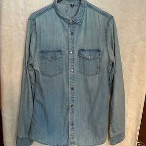 Denim button down shirt!